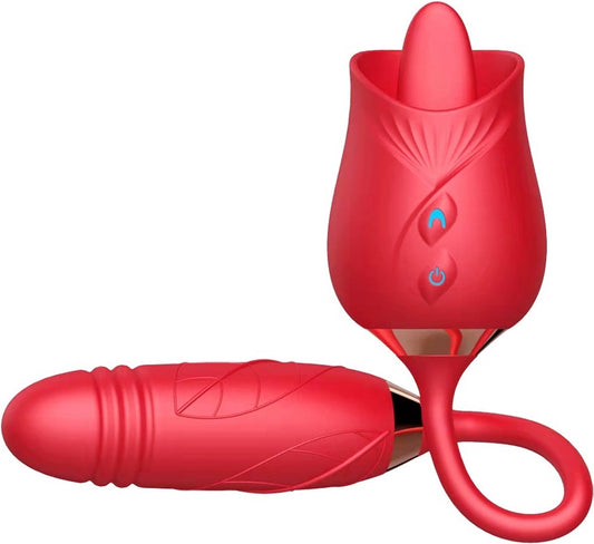 Double Flexible Flower Vibrator